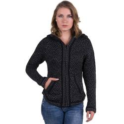 Gamboa Alpaca Jacke Damen Frühling Sommer Strickjacke Cardigan Damen Sommer Sweatjacke Damen Mit Kapuze von Gamboa