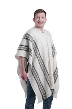 Gamboa Alpaka Wolle Poncho Herren Decke Ponchos Pancho Männer Mexikanischer Wollponcho Winter Cowboy Hippie Jacke von Gamboa