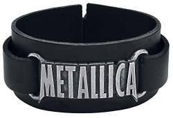 Metallica Logo Lederarmband schwarz von Game of Thrones