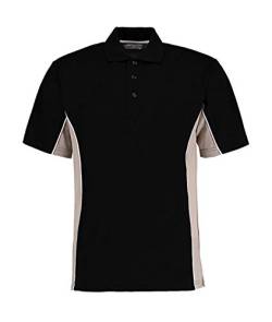 GAMEGEAR Piqué Track Poloshirt KK475 XXL,Black/Grey/White von Gamegear