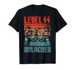 44. Geburtstag Jungen Video Gamer Level 44 Unlocked Männer T-Shirt von Gamer Geburtstag Zocken Männer Spieler Jungen