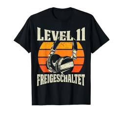 11. Geburtstag Jungen Video Gamer Level 11 Unlocked Kids T-Shirt von Gamer Geburtstag Zocker Video Spieler Kinder Jungs