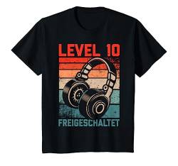 Kinder 10. Geburtstag Jungen Video Gamer Level 10 Unlocked Kids T-Shirt von Gamer Geburtstag Zocker Video Spieler Kinder Jungs