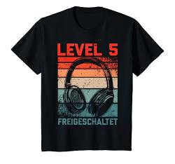 Kinder 5. Geburtstag Jungen Video Gamer Level 5 Freigeschaltet Kids T-Shirt von Gamer Geburtstag Zocker Video Spieler Kinder Jungs