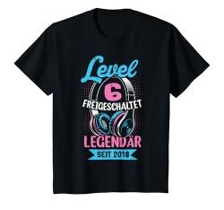 Kinder Level 6 Jahre Mädchen Gamer Girl Zocker 2018 Geburtstag T-Shirt von Gamer Girl Geburtstag Mädchen Geschenkideen 2024