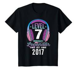 Kinder Level 7 Jahre Mädchen Gamer Girl Zocker 2017 Geburtstag T-Shirt von Gamer Girl Geburtstag Mädchen Geschenkideen 2024