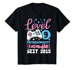 Kinder Level 9 Jahre Mädchen Gamer Girl Zocker 2015 Geburtstag T-Shirt von Gamer Girl Geburtstag Mädchen Geschenkideen 2024