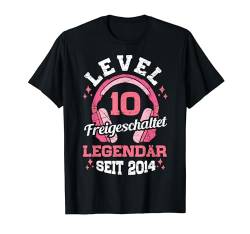 Level 10 Jahre Mädchen Gamer Girl Zocker 2014 Geburtstag T-Shirt von Gamer Girl Geburtstag Mädchen Geschenkideen 2024