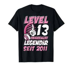 Level 13 Jahre Mädchen Gamer Teenager Zocker 2011 Geburtstag T-Shirt von Gamer Girl Geburtstag Mädchen Geschenkideen 2024
