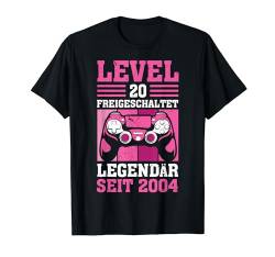 Level 20 Jahre Frauen Gamer Girl Zocker 2004 Geburtstag T-Shirt von Gamer Girl Geburtstag Mädchen Geschenkideen 2024