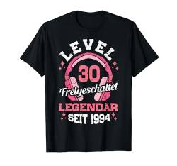 Level 30 Jahre Frauen Gamer Girl Zocker 1994 Geburtstag T-Shirt von Gamer Girl Geburtstag Mädchen Geschenkideen 2024
