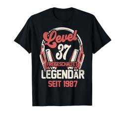 Level 37 Jahre Frauen Gamer Girl Zocker 1987 Geburtstag T-Shirt von Gamer Girl Geburtstag Mädchen Geschenkideen 2024