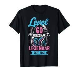 Level 60 Jahre Frauen Gamer Girl Zocker 1964 Geburtstag T-Shirt von Gamer Girl Geburtstag Mädchen Geschenkideen 2024