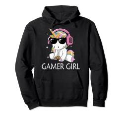 Einhorn Gamer Girl Controller Jungs Konsole Zocken Computer Pullover Hoodie von Gamer Zocker Nerd Level Gaming Geek dont Frau Mann