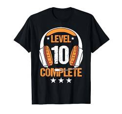10. Geburtstag Cooles Gamer Jungen Männer Level 10 Complete T-Shirt von Gamer & Zocker Geburtstag Geschenke Männer Jungen