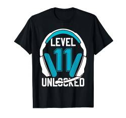 11. Geburtstag Cooles Gamer Jungen Männer Level 11 Complete T-Shirt von Gamer & Zocker Geburtstag Geschenke Männer Jungen