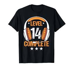 14. Geburtstag Cooles Gamer Jungen Männer Level 14 Complete T-Shirt von Gamer & Zocker Geburtstag Geschenke Männer Jungen