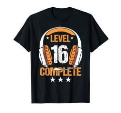 16. Geburtstag Cooles Gamer Jungen Männer Level 16 Complete T-Shirt von Gamer & Zocker Geburtstag Geschenke Männer Jungen