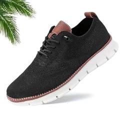 Gamfoam Wearbreeze-Schuhe for Herren, Bootsschuhe for Hineinschlüpfen mit Fußgewölbeunterstützung, Wearbreeze-Schuhe for Herren, besonders Bequeme Schuhe(Color:Black,Size:11) von Gamfoam