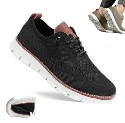 Gamfoam Wearbreeze-Schuhe for Herren, Bootsschuhe for Hineinschlüpfen mit Fußgewölbeunterstützung, Wearbreeze-Schuhe for Herren, besonders Bequeme Schuhe(Color:Black,Size:7) von Gamfoam