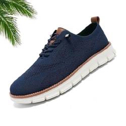 Gamfoam Wearbreeze-Schuhe for Herren, Bootsschuhe for Hineinschlüpfen mit Fußgewölbeunterstützung, Wearbreeze-Schuhe for Herren, besonders Bequeme Schuhe(Color:Dark Blue,Size:10.5) von Gamfoam