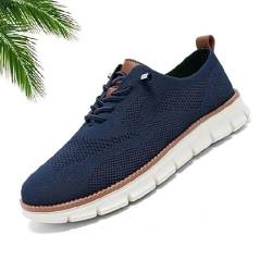 Gamfoam Wearbreeze-Schuhe for Herren, Bootsschuhe for Hineinschlüpfen mit Fußgewölbeunterstützung, Wearbreeze-Schuhe for Herren, besonders Bequeme Schuhe(Color:Dark Blue,Size:6.5) von Gamfoam