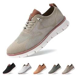 Gamfoam Wearbreeze-Schuhe for Herren, Bootsschuhe for Hineinschlüpfen mit Fußgewölbeunterstützung, Wearbreeze-Schuhe for Herren, besonders Bequeme Schuhe(Color:Khaki,Size:10) von Gamfoam