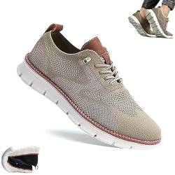 Gamfoam Wearbreeze-Schuhe for Herren, Bootsschuhe for Hineinschlüpfen mit Fußgewölbeunterstützung, Wearbreeze-Schuhe for Herren, besonders Bequeme Schuhe(Color:Khaki,Size:8.5) von Gamfoam