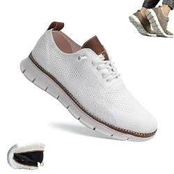 Gamfoam Wearbreeze-Schuhe for Herren, Bootsschuhe for Hineinschlüpfen mit Fußgewölbeunterstützung, Wearbreeze-Schuhe for Herren, besonders Bequeme Schuhe(Color:White,Size:6.5) von Gamfoam