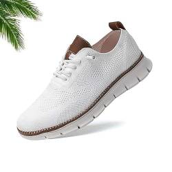 Gamfoam Wearbreeze-Schuhe for Herren, Bootsschuhe for Hineinschlüpfen mit Fußgewölbeunterstützung, Wearbreeze-Schuhe for Herren, besonders Bequeme Schuhe(Color:White,Size:6.5) von Gamfoam