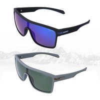 Gamswild Monoscheibensonnenbrille UV400 GAMSSTYLE Sonnenbrille Fahrradbrille Skibrille Damen Herren Modell WM6212 in grau-grün, schwarz-blau von Gamswild