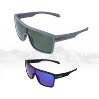 Gamswild Monoscheibensonnenbrille UV400 GAMSSTYLE Sonnenbrille Fahrradbrille Skibrille Damen Herren Modell WM6212 in grau-grün, schwarz-blau von Gamswild