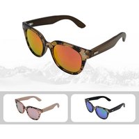 Gamswild Sonnenbrille UV400 GAMSSTYLE Modebrille breite Bambusholzbügel Damen Modell WM1328, rot-orange, grün-türkis, rosa-pink von Gamswild