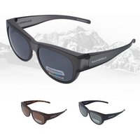 Gamswild Sonnenbrille UV400 Sportbrille Überbrille, polarisiert, universelle Passform Damen Herren Modell WS4032 in schwarz, braun, grau von Gamswild