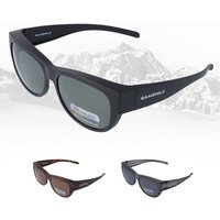 Gamswild Sonnenbrille UV400 Sportbrille Überbrille, polarisiert, universelle Passform Damen Herren Modell WS4032 in schwarz, braun, grau von Gamswild