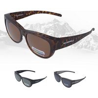 Gamswild Sonnenbrille UV400 Sportbrille Überbrille, polarisiert, universelle Passform Damen Herren Modell WS4032 in schwarz, braun, grau von Gamswild