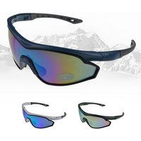 Gamswild Sportbrille UV400 Sonnenbrille Skibrille Fahrradbrille TR90 Damen Herren, Modell WS7534 in weiß, blau, grün von Gamswild