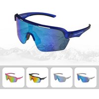 Gamswild Sportbrille UV400 Sonnenbrille Skibrille Fahrradbrille extra große Scheibe Damen, Herren Modell WS7138 in, pink, weiß, blau, schwarz, mintgrün von Gamswild