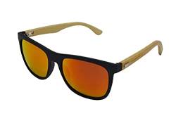 Gamswild WM1028 / WM1029 Sonnenbrille Bambus Mode Brille Damen Herren Unisex | rot-orange | dunkelgrün | grün-türkis von Gamswild
