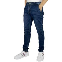 Gandy Herren-Jeans, 5 Taschen, Gerades Bein, Elastische Hose Hohe Taille, Normale Passform, LS773, Dunkelblau, 31W/28L von Gandy