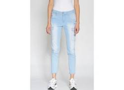 Cargojeans GANG "94AMELIE CARGO" Gr. 32, N-Gr, blau (galmourmid) Damen Jeans Weite von Gang