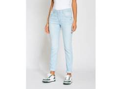 Relax-fit-Jeans GANG "94GERDA" Gr. 28, N-Gr, blau (light blue sw) Damen Jeans Weite aus besonders weicher Denim Qualität von Gang