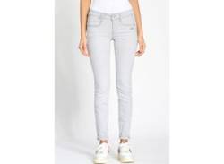 Skinny-fit-Jeans GANG "94 Nele" Gr. 31, N-Gr, grau (cloudy grey) Damen Jeans Röhrenjeans von Gang