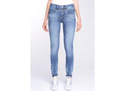 Skinny-fit-Jeans GANG "94MORA" Gr. 30, N-Gr, blau (midblue wash (mid blue)) Damen Jeans Röhrenjeans mit 3-Knopf-Verschluss und Passe vorne von Gang