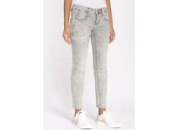 Skinny-fit-Jeans GANG "94NELE X-CROPPED" Gr. 30, N-Gr, grau (grey moon) Damen Jeans Röhrenjeans von Gang