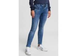 Slim-fit-Jeans GANG "94CARLI" Gr. 26 (34), N-Gr, blau (mid blue) Damen Jeans Röhrenjeans von Gang