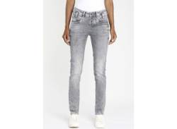 Slim-fit-Jeans GANG "94CARLI" Gr. 26 (34), N-Gr, grau (grey used) Damen Jeans Röhrenjeans Bestseller von Gang