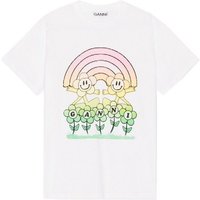 GANNI T-Shirt T-Shirt RAINBOW mit Regenbogen-Print von Ganni