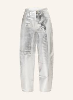 Ganni Coated Jeans silber von Ganni