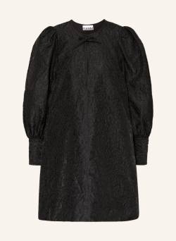 Ganni Jacquard-Kleid schwarz von Ganni